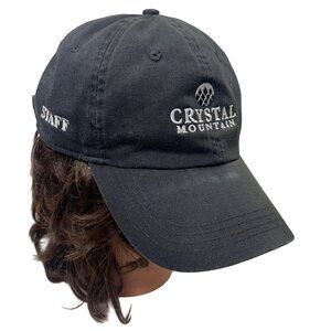 Crystal Mountain Ski Golf Resort Staff Washed Out Black Baseball Cap By Ahead
